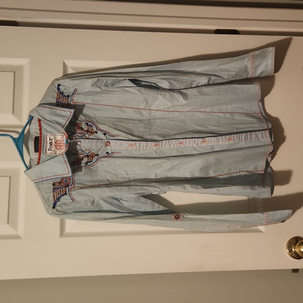 Roar mens button down shirt